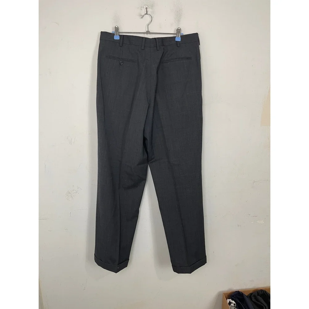 Jos.‎ A. Bank Classic Mens 44L Charcoal Gray 100% Wool Pleated 2 Piece Suit